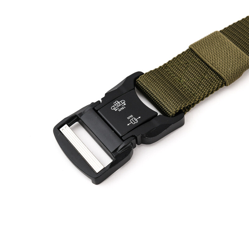 Cinturón táctico militar CQB para caza al aire libre para hombre, cinturón de nailon de lona, soporte para la cintura, cinturones de entrenamiento, color negro, verde, bronceado