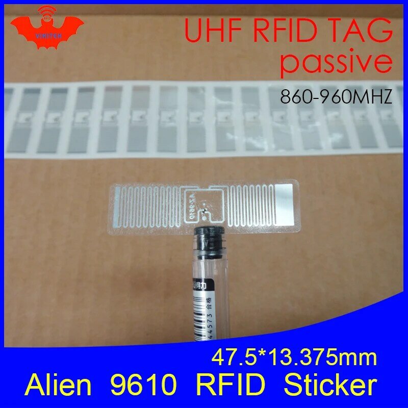 UHF RFID علامة الغريبة 9610 ترصيع 915mhz 900mhz 868mhz 860-960MHZ Higgs3 EPC Gen2 ISO18000-6c الذكية بطاقة السلبي RFID الكلمات التسمية