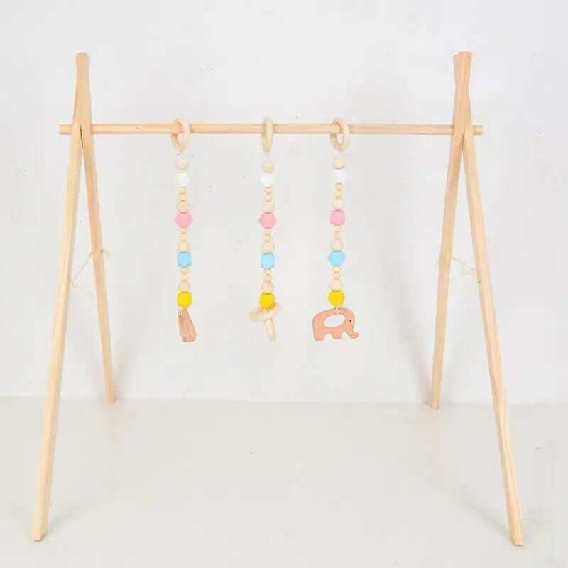 Prateleira de madeira para decoração de quarto infantil, crianças, estilo nórdico, simples, para ginástica