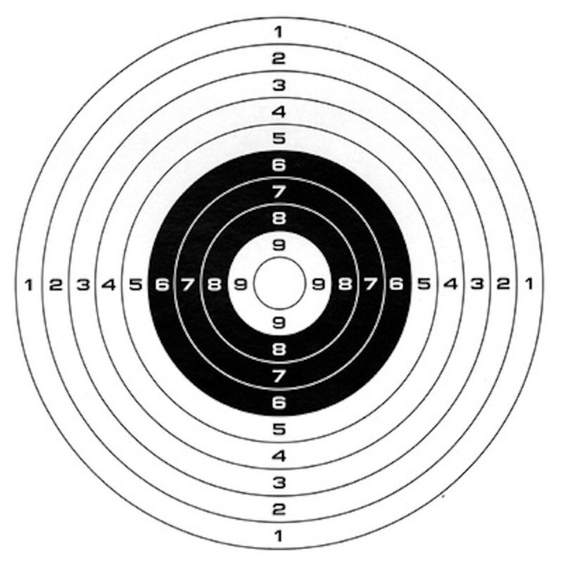 5.50 "x 5.50" obiettivi di carta in 20 pezzi, sport di tiro con la pistola 8 opzioni all'aperto e al chiuso armi da fuoco pistola ad aria compressa e plastica o acciaio bb