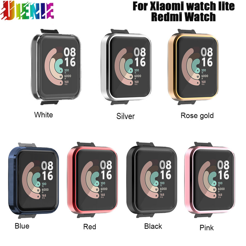 Nieuwe Waterdichte Screen Protector Voor Mi Horloge Lite/Rood Mi Electroplated Tpu All-Inclusive Beschermhoes Voor Mi horloge Lite
