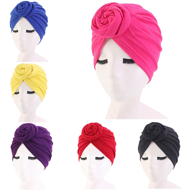 Bonnet turban en coton solide pour femme, casquettes Hijab à nœud intérieur, enveloppement de sauna torsadé africain, enveloppes de tête, chapeau indien, casquette Hijabs