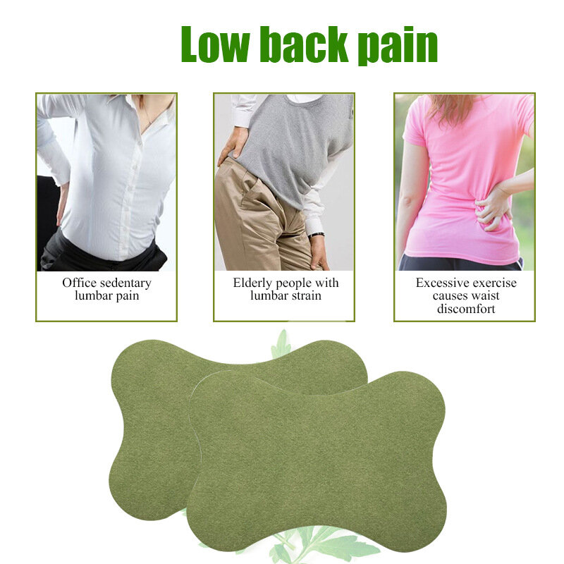 12Pcs/Box Wormwood Lumbar Spine Stickers Arthritis Medical Plaster Back Pain Relief Patches Self-heating Back Knee Pad Set