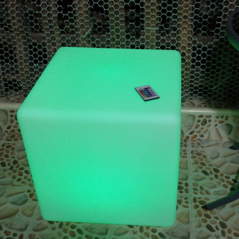LED Cube Stool Seat Glowing Chair Patio Decorative Lighting Furntiure With 16 Color Changing Control By Remote KTV Bar Party Use