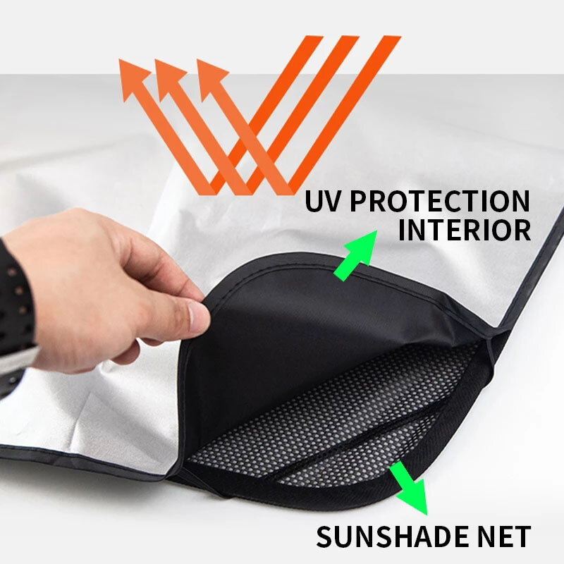 Sunshades For Tesla Model 3 Sunroof Ice Cloth Buckle Sun Pare Glass Front Rear Skylight Accessory