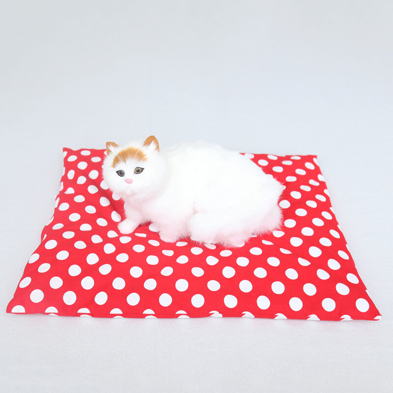 Red soft fabric pet blanket dog bed cat nest winter warm sleep bag home rug keep warm sleeping cover