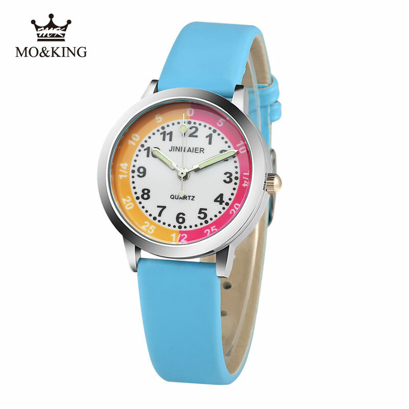 Reloj de pulsera de cuarzo para niños y niñas, cronógrafo único con número, regalo, marca superior