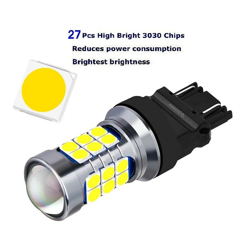 2PCS T25 3157 3156 3057 3457 4157 P27/7W P27W Super Bright 3030 LED Car Reverse Lamps Daytime Running Lights Turn Signal Bulbs