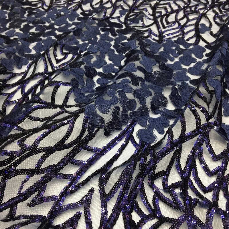 Нигерийские кружева с блестками Ткань Высокое качество пайетки африканская сетчатая кружевная ткань для свадьбы французский Тюль сетчатый кружевной материал для платья