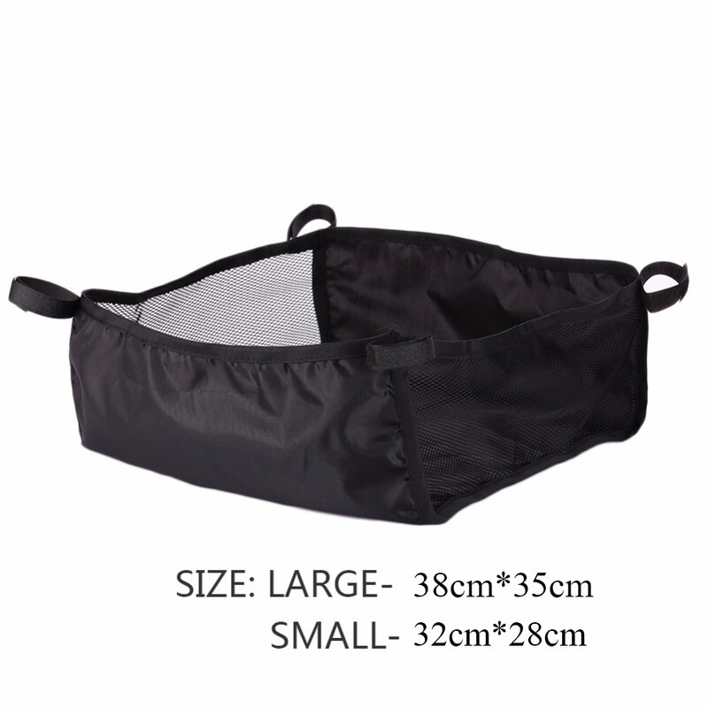 Portable Baby Stroller Basket Newborn Stroller Hanging Basket Infant Stroller Accessories Pram Bottom Basket Organizer Bag