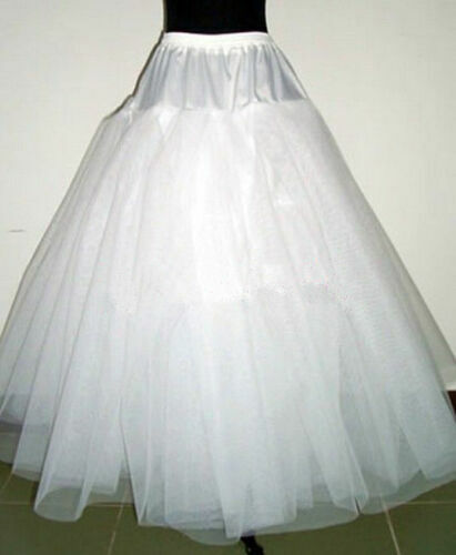 Crinoline Hoopless Underskirt para casamento Prom, Anágua branca, Underskirt