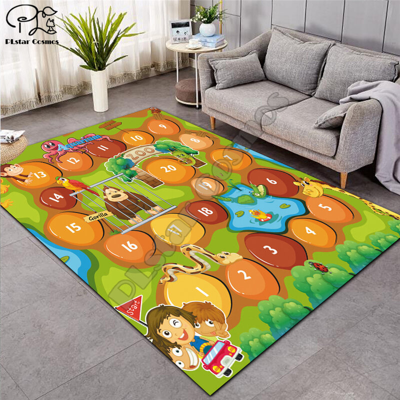 Dzieci Cartoon Kids mata do zabawy dla dzieci gra planszowa duży dywan do salonu mata wspinaczkowa Cartoon Planet dywan labirynt zamek księżniczki