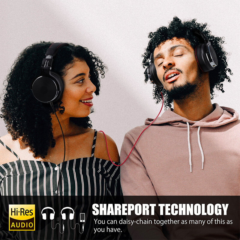 Oneodio Wired Professional Studio Pro cuffie DJ con microfono sopra l'orecchio Monitor HiFi cuffie musicali auricolari per telefono PC