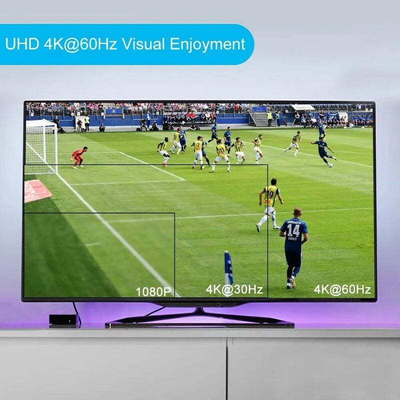 موسع HDMI Ultra HD 4K ، زوج واحد ، عبر إيثرنت Cat5e/6 حتى 200 قدم ، متوافق مع YUV444 HDMI2.0 EDID IR