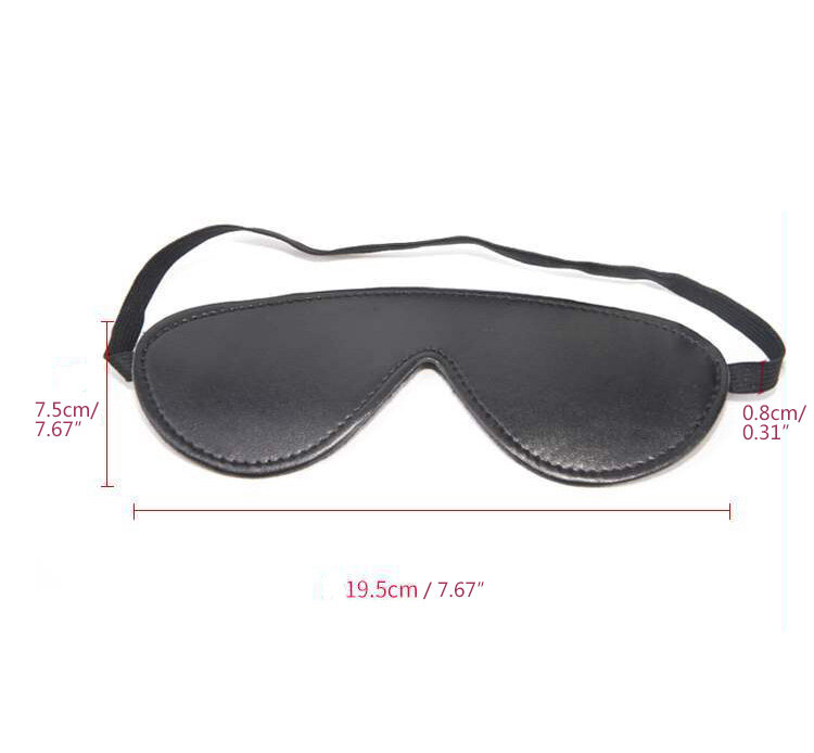 CLEVER-MENMODE Hot Men 7.0 Masque pour les yeux Sexy SnashBDSM Femmes PU Cuir Solide Bandeau pour les yeux Sommeil Eyeshade Couple Love Cosplay Cover