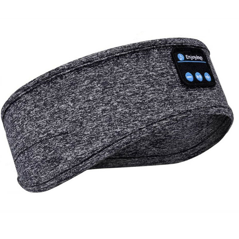 Masker Mata Musik Nirkabel Wanita Earphone Tidur Kompatibel dengan Bluetooth Headset Ikat Kepala Olahraga Pintar Pria dengan Mikrofon Pita Rambut Yoga