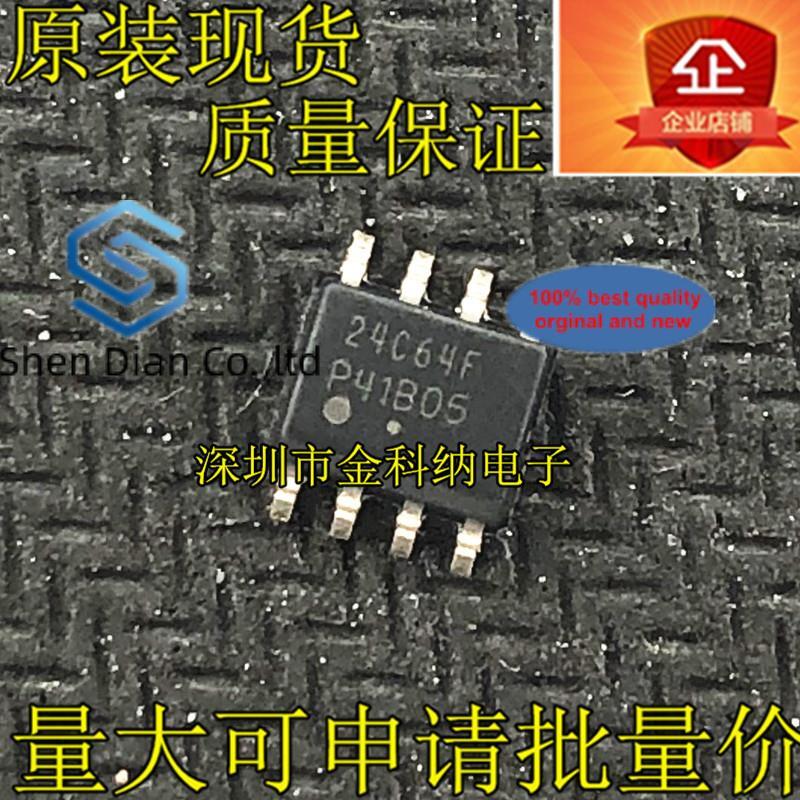 100% original, chip 24C64F CAT24C64WI-GT3 EEPROM serial 64Kbit I2C SOP-8 pines, 10 Uds.