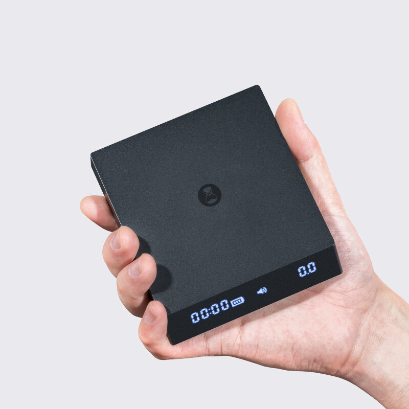 TIMEMORE-báscula electrónica DIGITAL para Espresso, dispositivo con espejo negro, 3 modos, temporizador incorporado, 0,1g/2kg
