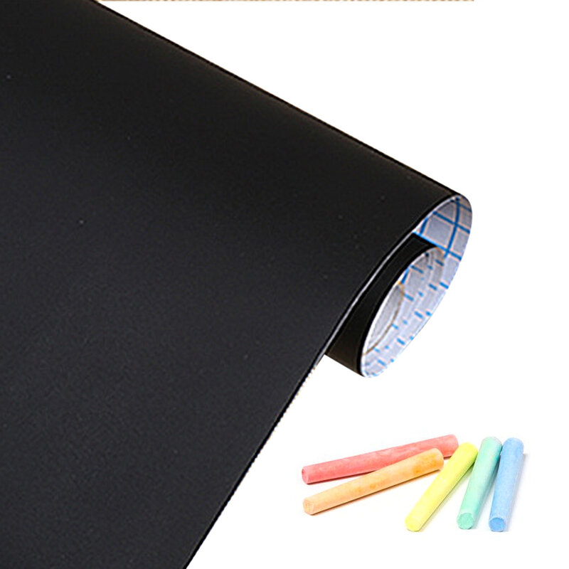 Auto-adesivo removível quadro-negro conveniente mensagem placa papel parede decalque adesivo para escritório escola suprimentos 45x100cm