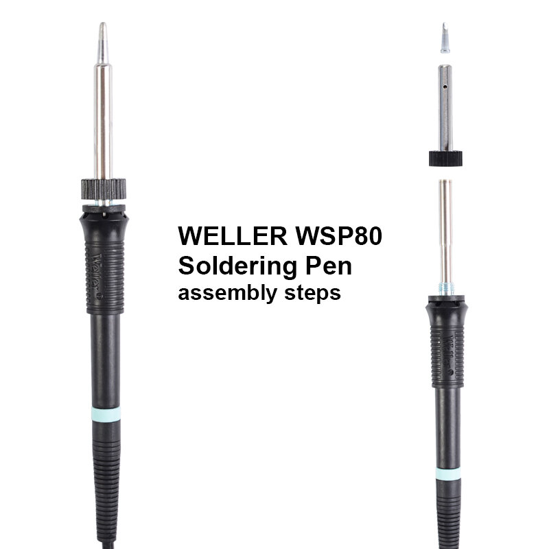 Weller ferro de solda lidar com wsp80 caneta wsd81 lidar com estação de solda 24v/80w ferro de solda