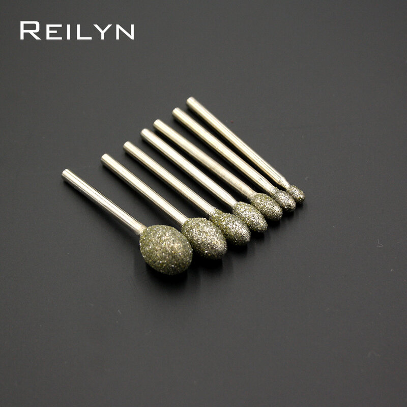 5pcs Grinding Burrs Course Grained G Type 4/5/6/8/10mm Diamond Bits Peeling Head Polishing Abrasive for Rotary Power Tools