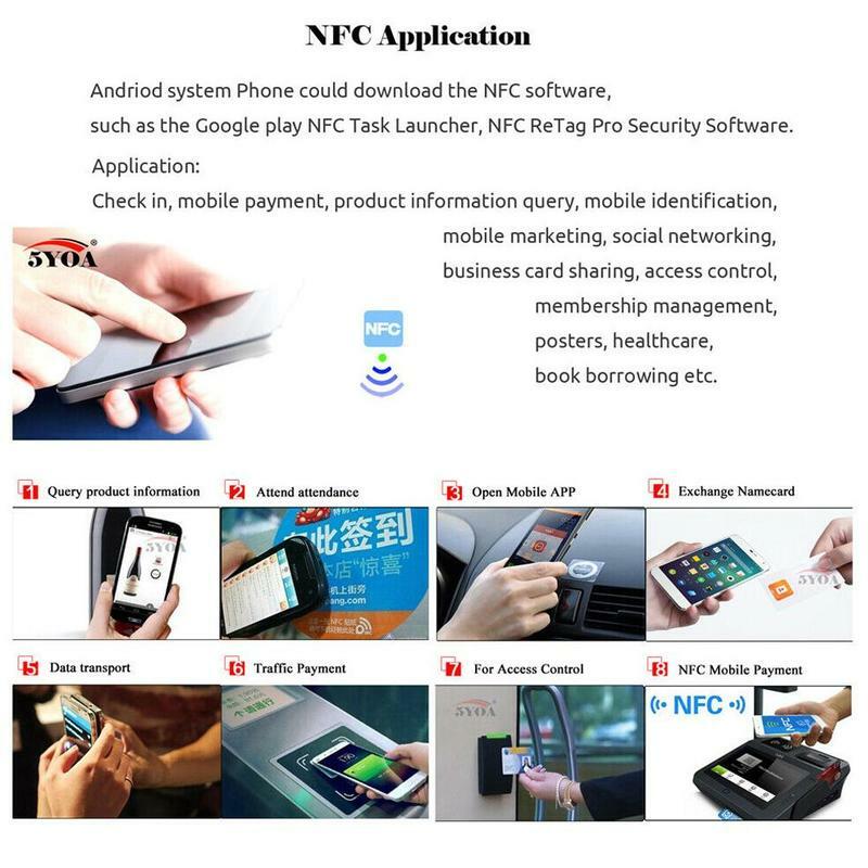 3Pcs Tragbare NFC Karten Access Control Wiederbeschreibbare Blank Wasserdichte NTAG215 NFC Tags Für Alle NFC-Aktiviert Handy 2022 neue