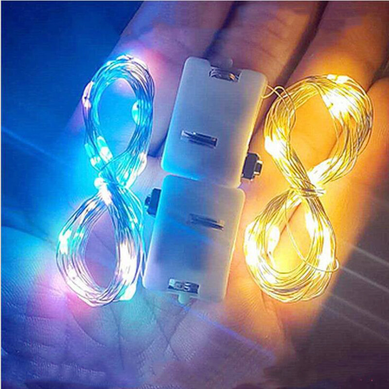 Battery Powered Christmas Decoration String Lights 3Mode Holiday RGB Coloful Fairy Light for Room Copper Wire Bottle Light Strip