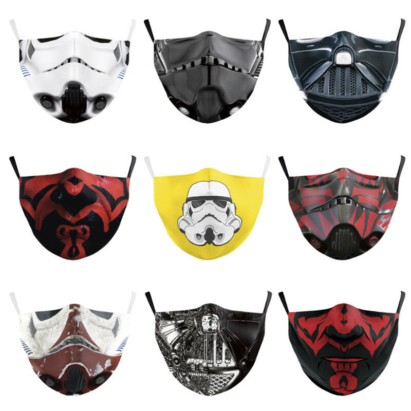 Star wars darth vader máscara facial adulto halloween cosplay traje homem adereços máscaras
