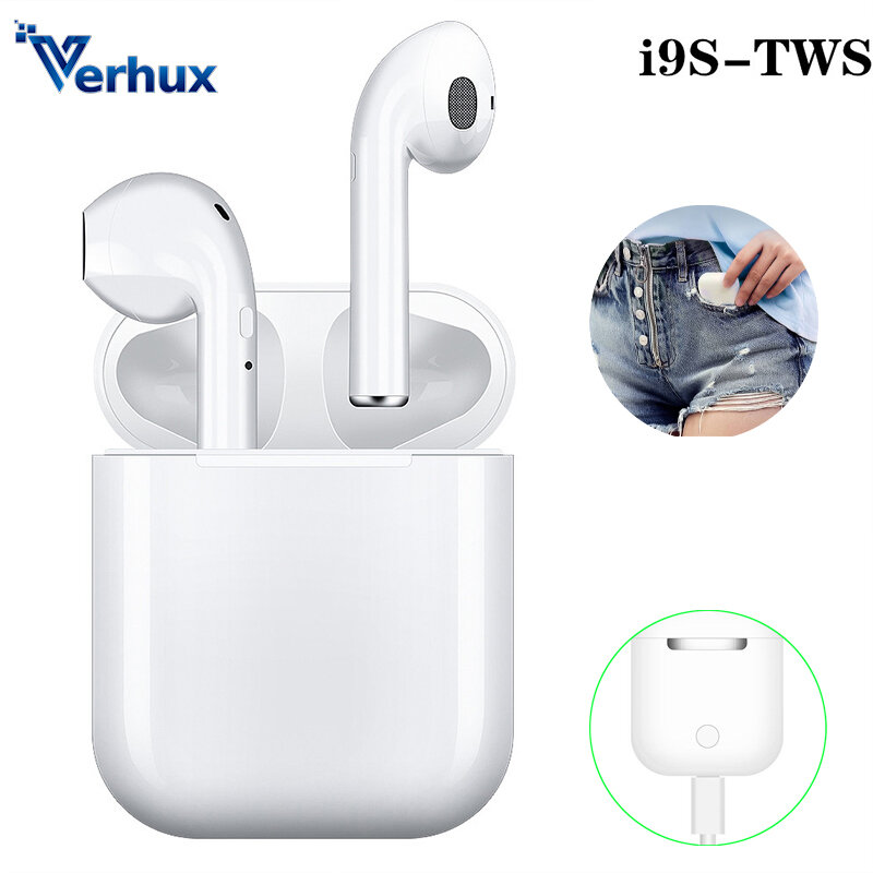 I9s Tws Wireless Bluetooth In-ear 5.0 Earphone Mini Earbuds With Mic Charging Box Sport Game Headset  For Smart Phone