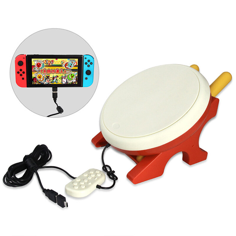 Stik Drum untuk Taiko NO TATSUJIN Drum untuk Aksesori Kinect TV Joycon Sakelar Nintendo untuk Pengontrol Drum OLED Sakelar