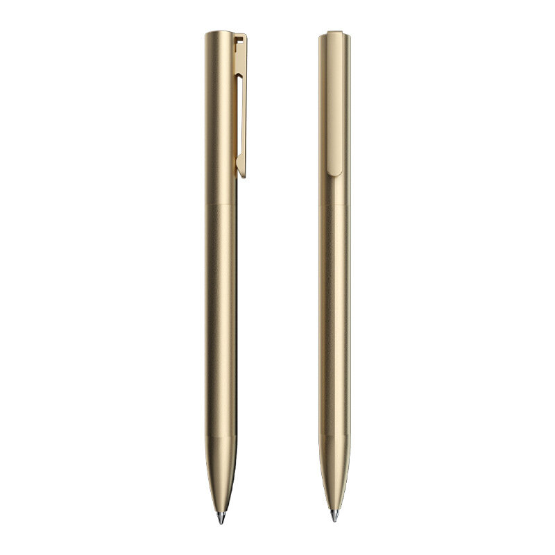 BEIFA-bolígrafos de Gel giratorios de Metal, recargas negras de 0,5 MM, estilo empresarial, para firmar, papelería escolar y de oficina