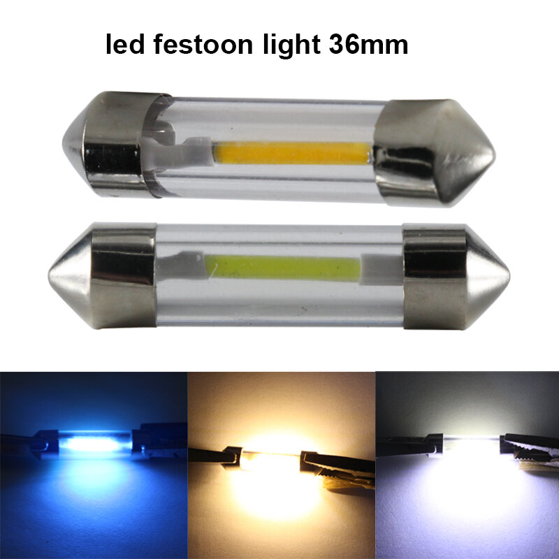 Festoon Led Bombilla para matrícula, lámpara de Doom Interior, 31mm, 36mm, 39mm, 41mm, C3W, C5W, C10W, Canbus 6, 12, 24 V, voltios, COB, 6v, 12v, 24 v
