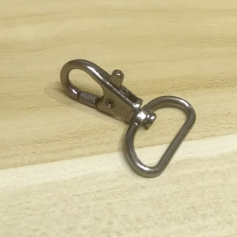 ZENTEII 25mm Keychain Schwenk Hummer Schwarz Schließe Clips Haken Schlüssel Kette Handtasche Strap Split Key Ring Für Tasche Gürtel schlüsselanhänger