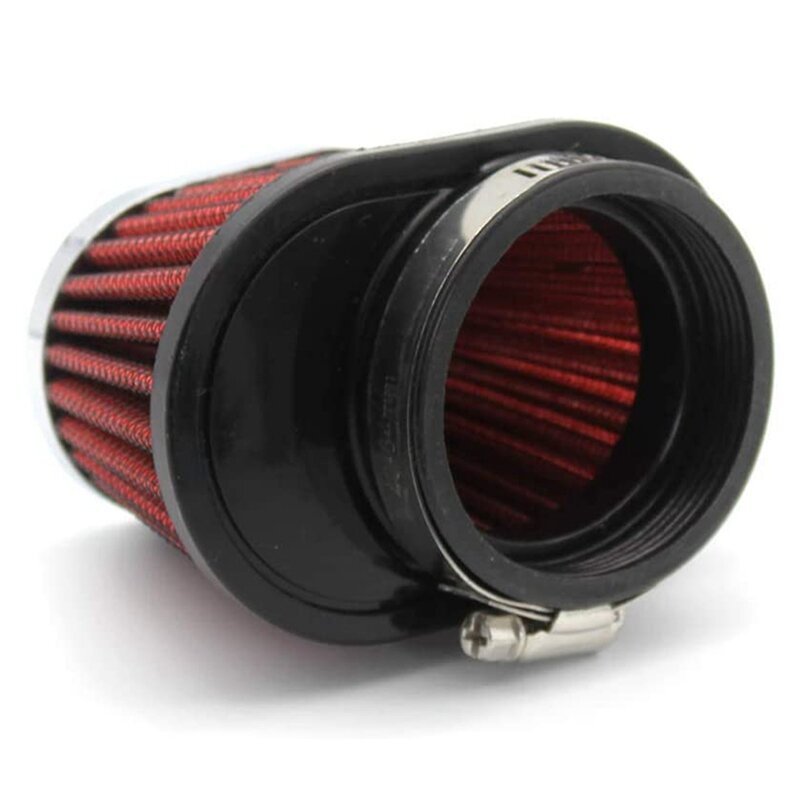 1Pcs Universal Round Tapered Car Motorcycle Air Filter 51mm 2 inch Intake Filter-Red
