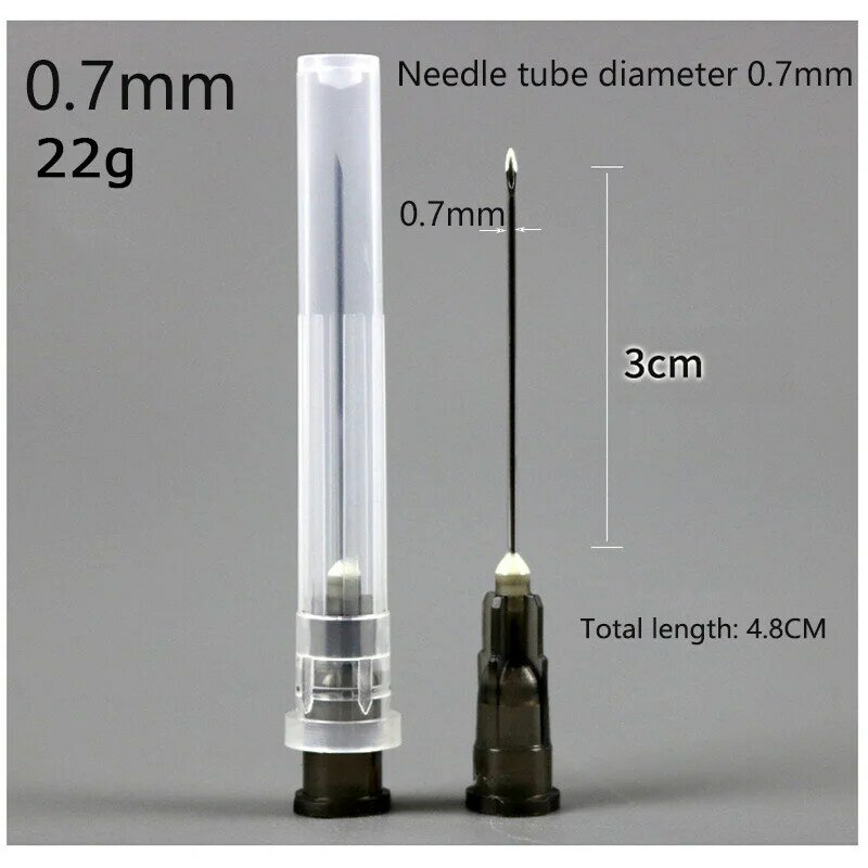 25pcs Tip Needle Transparent Syringe Injection Glue  Clear Cap Dispensing