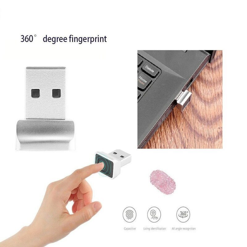 Smart ID USB Fingerprint Reader For Windows 10 32/64 Bit Password-Free Login/Login Lock/Unlock For PC Laptop Fingerprint Reader