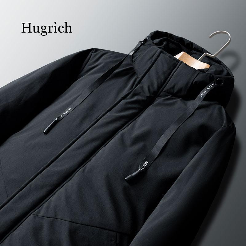 Grande tamanho grosso inverno quente com capuz jaqueta de algodão de alta qualidade roupas marca masculina casual solto parka