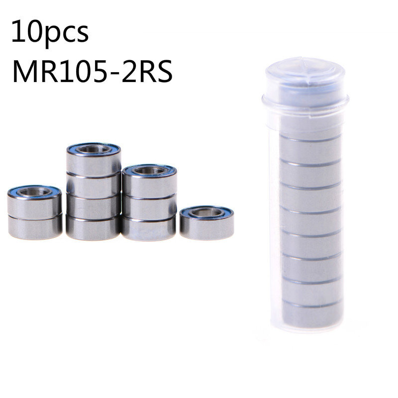 10 Pçs/set MR105-2RS Rolamento De Esferas 5x10x4 milímetros MR105-2RS Rolamento Rolamentos de Esferas de Aço Inoxidável