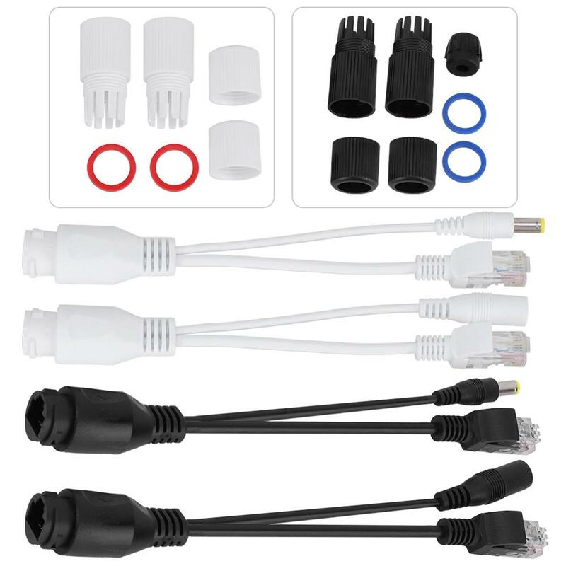 10 paar POE Injektor/Splitter Kit mit wasserdichte Kappe Power Over Ethernet Passive POE Adapter Kabel Combiner POE Schalter