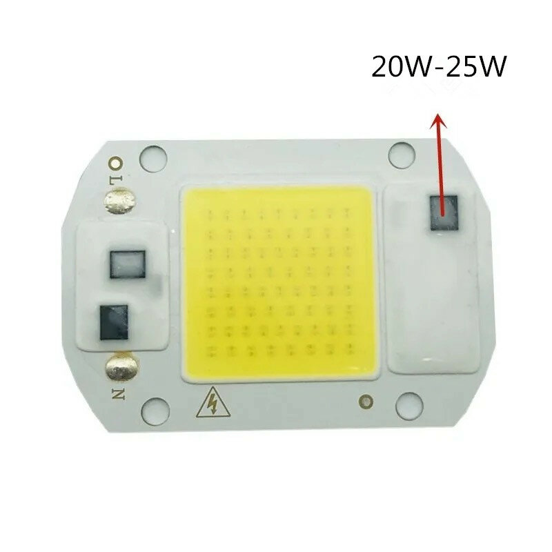Chip de lámpara LED COB SMD de alta potencia, 1-20 piezas, 10W, 20W, 30W, 50W, CA 220V, IC inteligente, apto para bricolaje, controlador integrado, luz de inundación