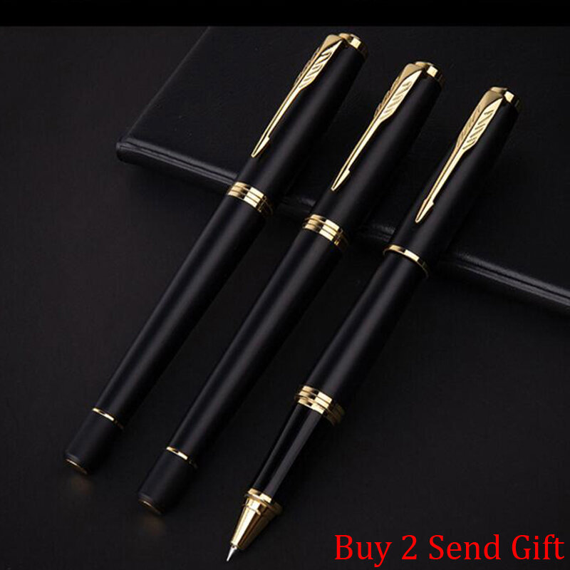 عالية الجودة كامل المعادن الأسطوانة قلم حبر جاف مكتب رجال الأعمال الفاخرة الكتابة القلم شراء 2 إرسال هدية