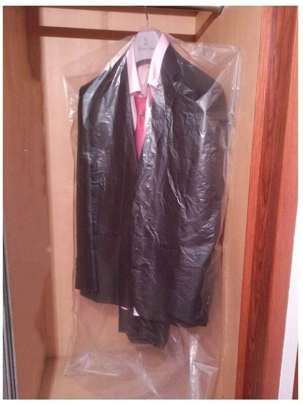 30pcs Transparent Hanging Clothes Dust Cover Clothing Dust-Proof Storage Bag Wardrobe Plastic Cover Garment Coat Suit Protector