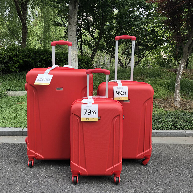 Xq 20 "22" 24 "26" 28 "mala de viagem cor, bagagem, fácil de transportar, leve e resistente a riscos textura abs + pc roda de viagem poderosa
