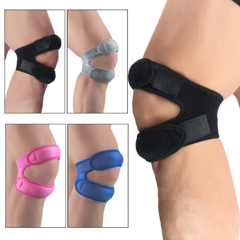 Rodillera ajustable de nailon y neopreno, Protector de piernas para Fitness al aire libre, transpirable, antigolpes, 1 unidad