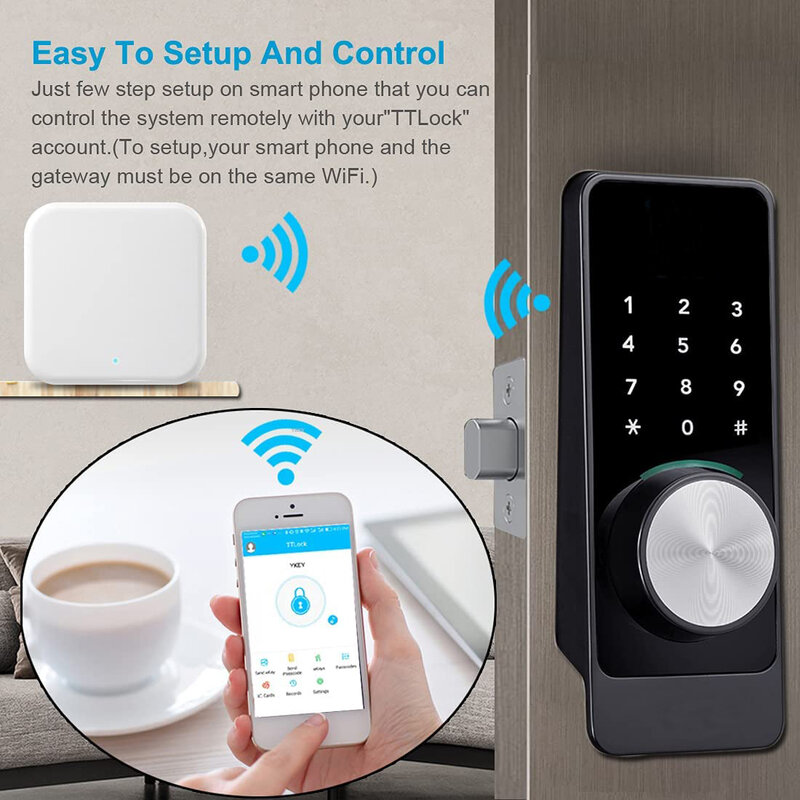 Concentrador de puerta de casa inteligente, eléctrico con cerrojo Bluetooth, Wifi, puente TT TTLOCK, Control por aplicación, G2, G3, G3P, G4