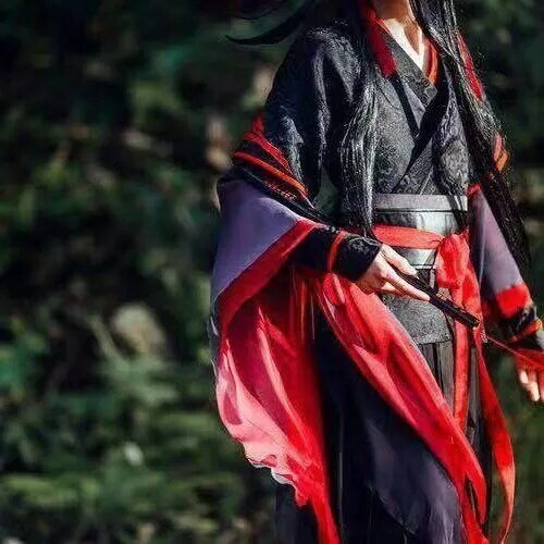 Halloween cosplay wei wuxian anime traje grandmaster do cultivo demoníaco cosplay mo dao zu shi china bordado hanfu terno