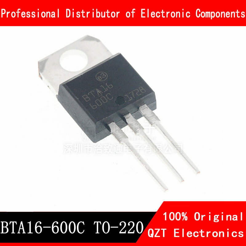10 unids/lote BTA16-600C-220 BTA16-600 BTA16 160-600C Triacs 16 Amp 600 voltios TO220 nuevo original en Stock