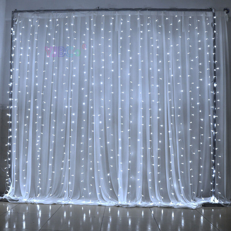 4*0.6/3*1/3*2/3*3m led icicle cortina de fadas luz da corda luz de natal de fadas para o casamento casa decoração festa 220 v plugue da ue