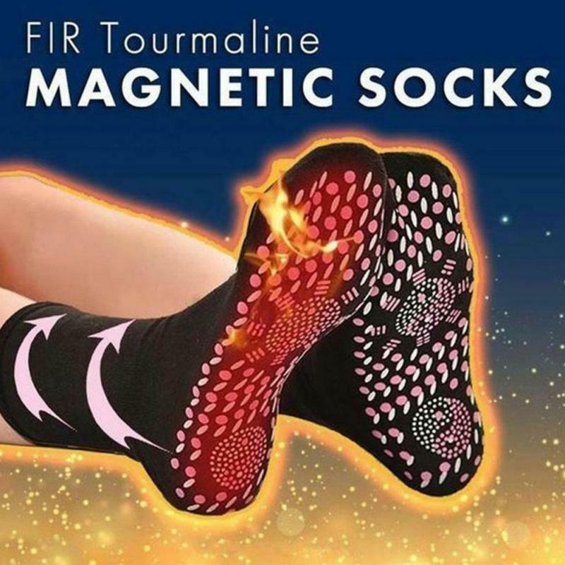 Турмалиновые Самонагревающиеся Носки для женщин и мужчин, зимние лыжные спортивные носки для фитнеса, удобные дышащие носки с магнитной те...