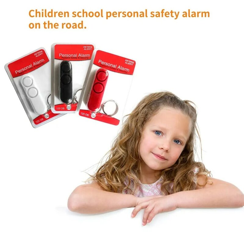 3 colouSelf Defense Alarm 100dB Egg Shape Girl Women Security Protect Alert Personal Safety Scream Loud Keychain Emergency Alarm